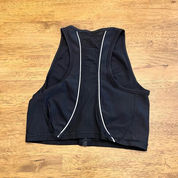 Victoria's Secret Sport Black Zip Up Cropped Tank Top Size S - Picture 2 of 4